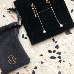 Mejuri Pearl Threaders - NWT, box and dust bag